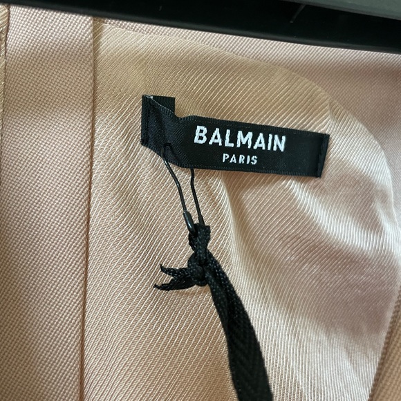 Balmain beige jumpsuit jumper gold buttons onesie sz 40 - Picture 6 of 11